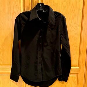 Vertigo Women’s Black Button Down Blouse Size Large